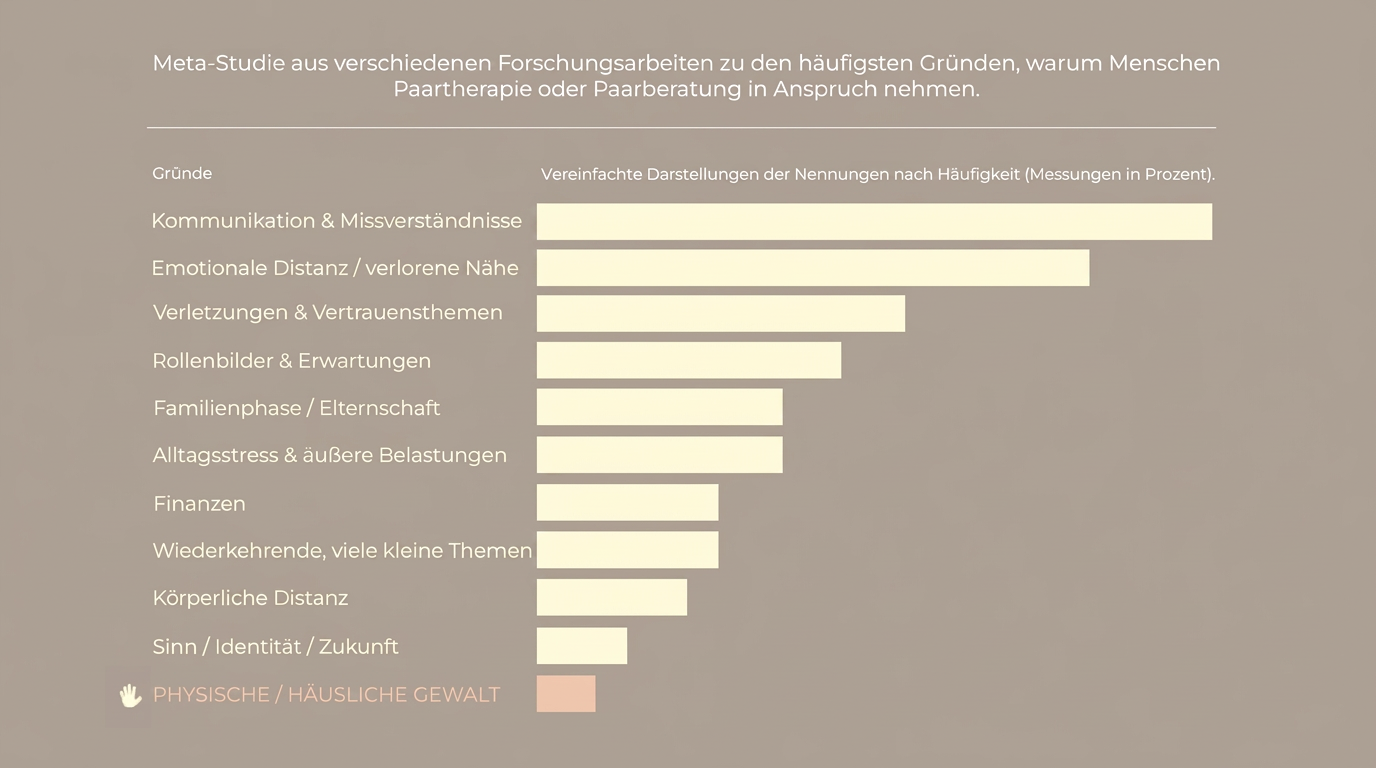 Diagramm: Häufige Themen in Paartherapie und Paarberatung